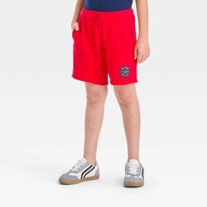 NEW Boys' XS (4/5) Above the Knee French Terry Pull-on Shorts - Cat & Jack Red